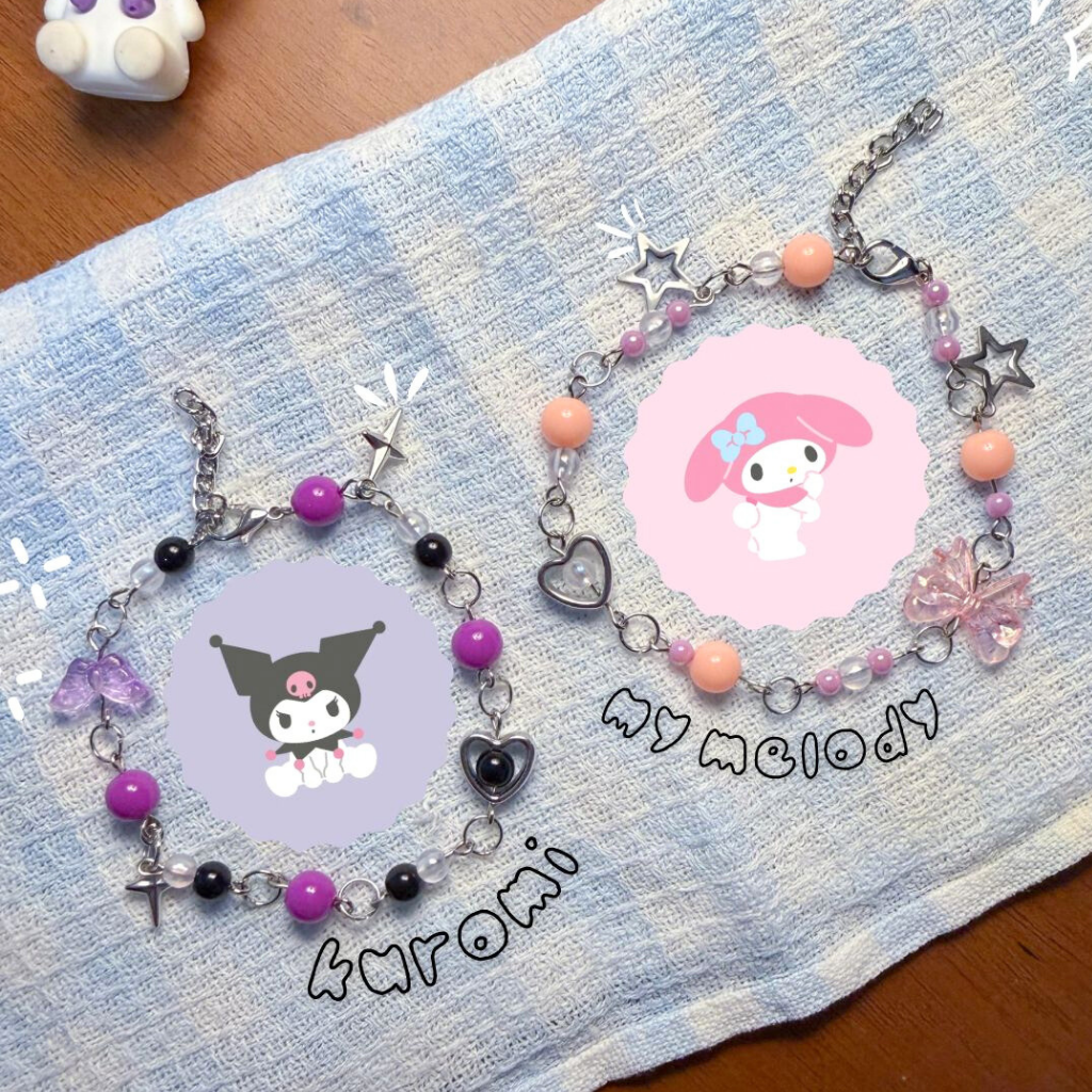 Pulseira Kuromi & My Melody